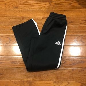 Boys Adidas Black Pants - Size M (10/12)